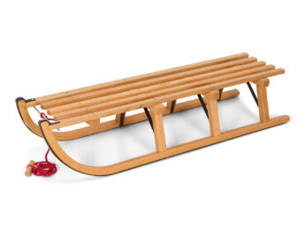 Gloco Sirch Wooden Snow Sled Davos 43" Germany Long Slats