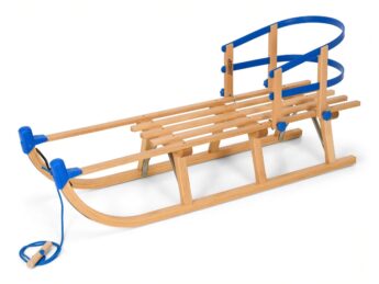 Wooden Snow Sled 43'' Davos Spolnota with Backer
