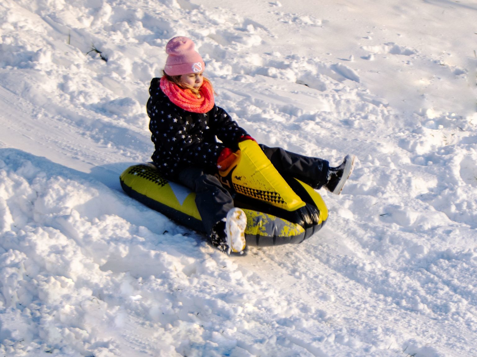 snow tube sled
