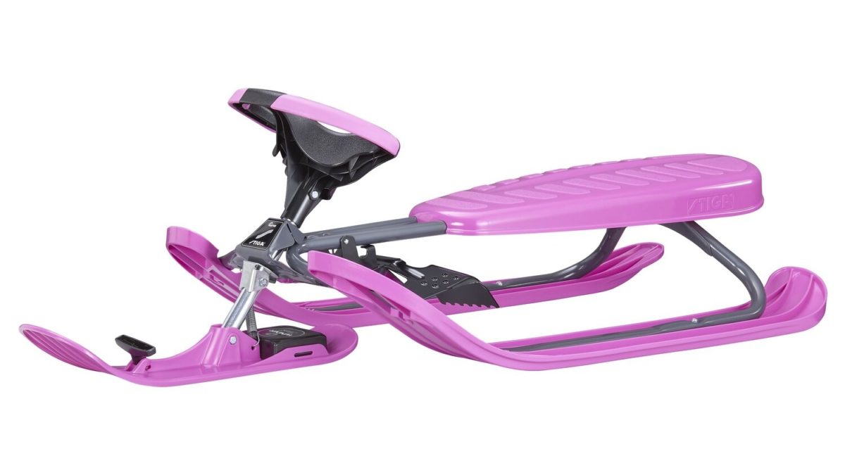 Stiga Snowracer Color PRO Steering Sled Graphite/Pink