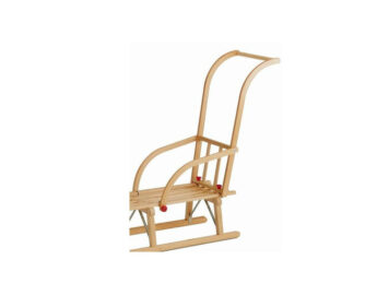 Gloco Wooden Backrest with Push Handle for Gloco Germany Snow Sleds