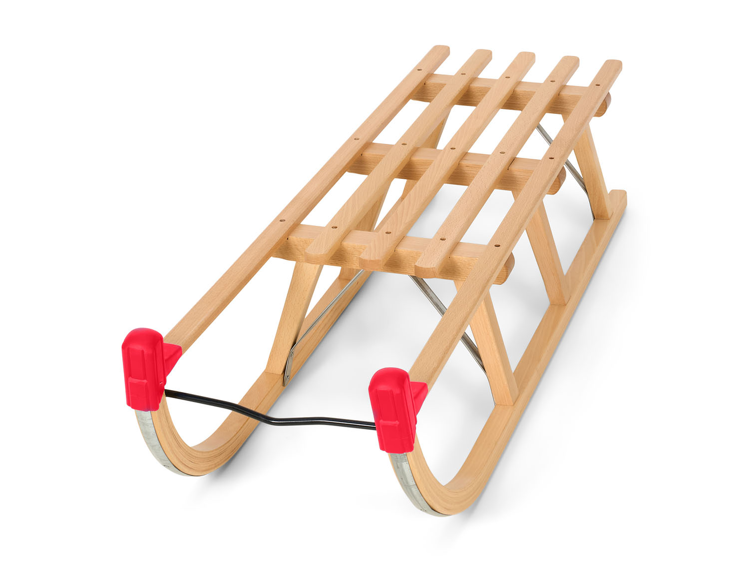 Wooden sled Davos Spolnota 43" Red - Image 2
