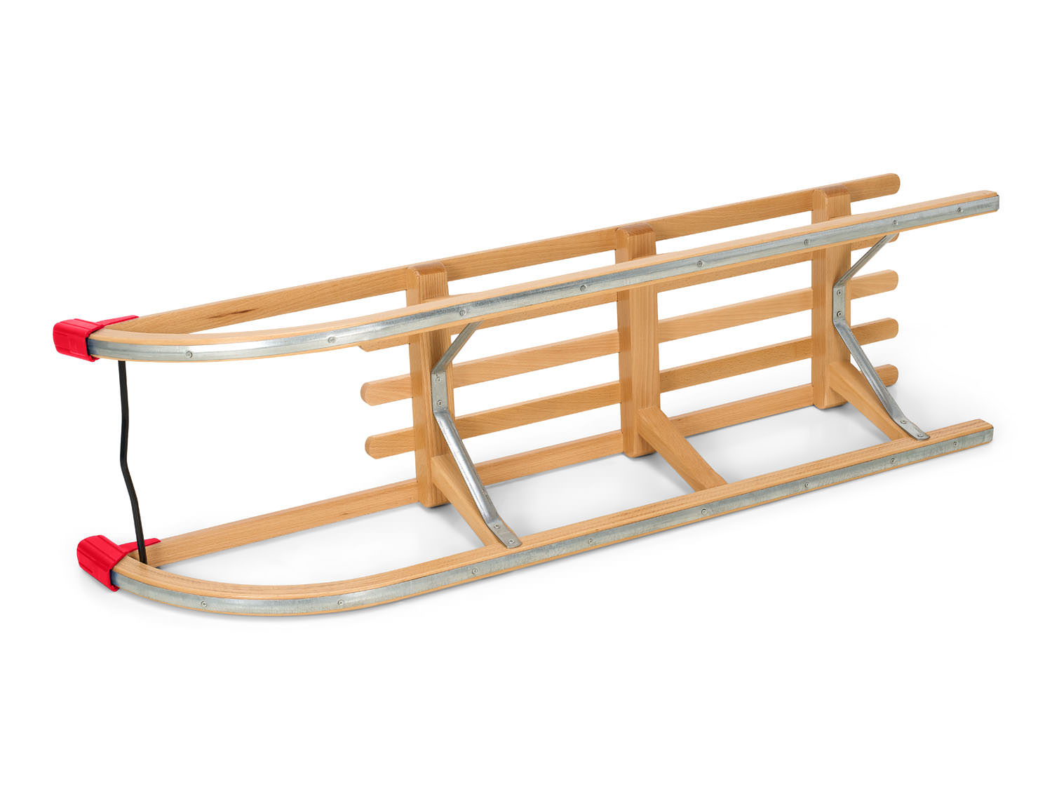 Wooden sled Davos Spolnota 43" Red - Image 3