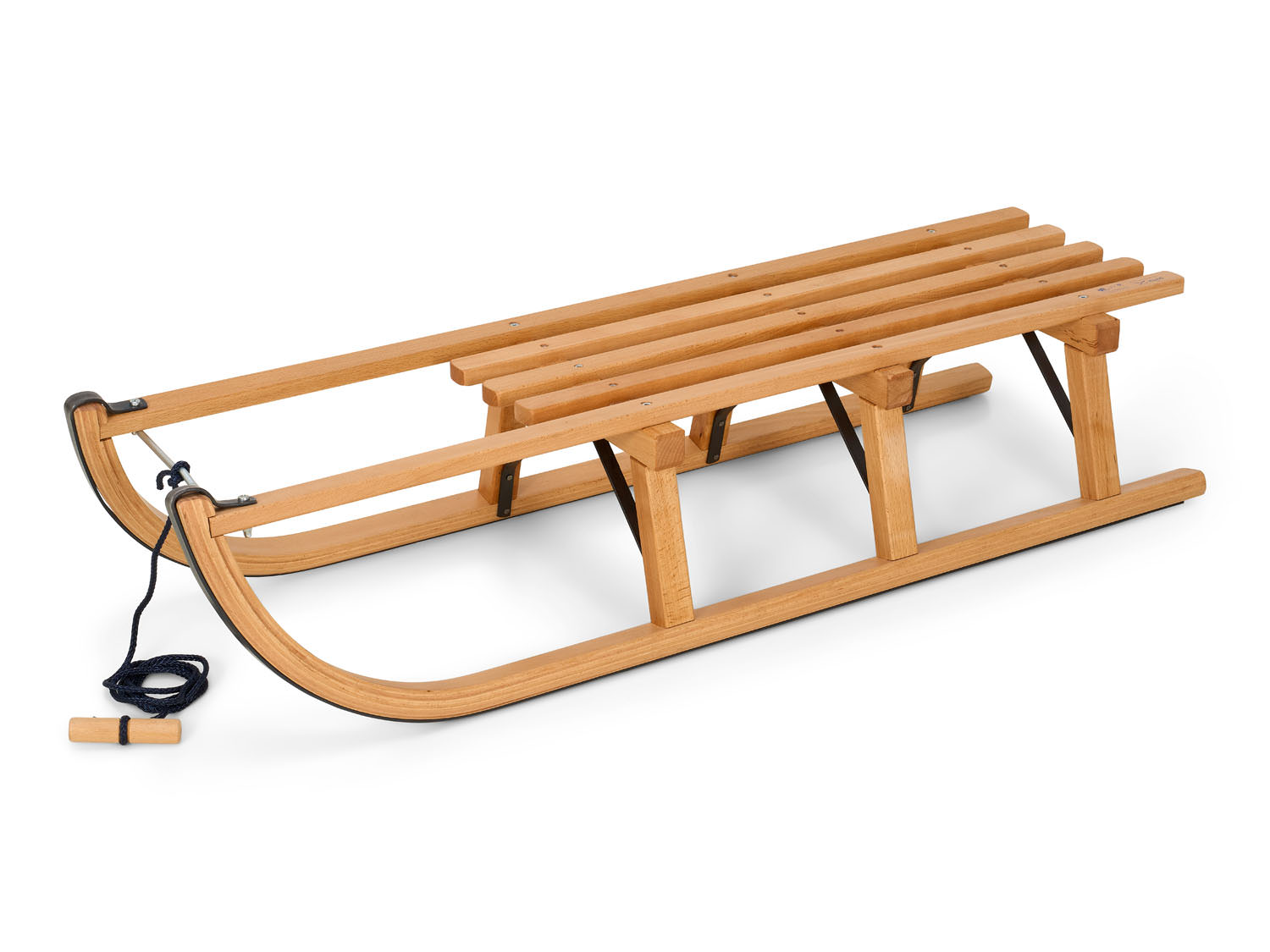 Gloco Sirch Wooden Snow Sled Davos 43'' with Backrest Black edition - Image 4