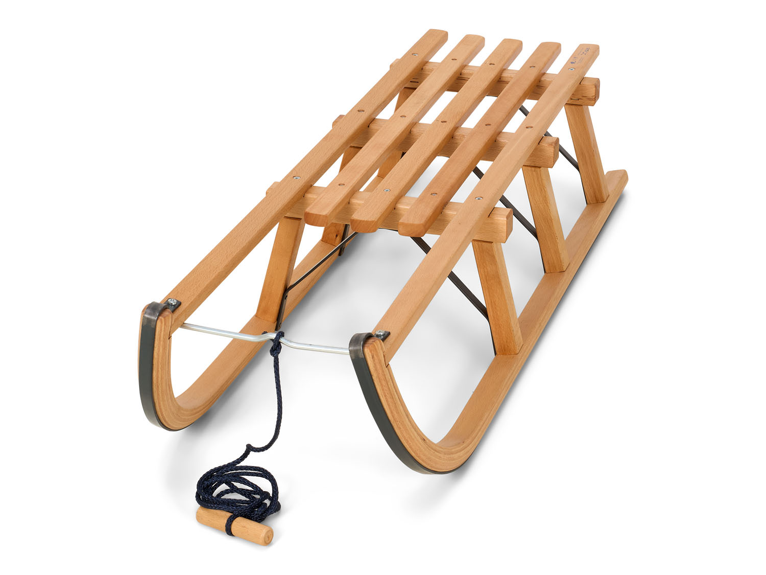 Gloco Sirch Wooden Snow Sled Davos 43'' with Backrest Black edition - Image 2