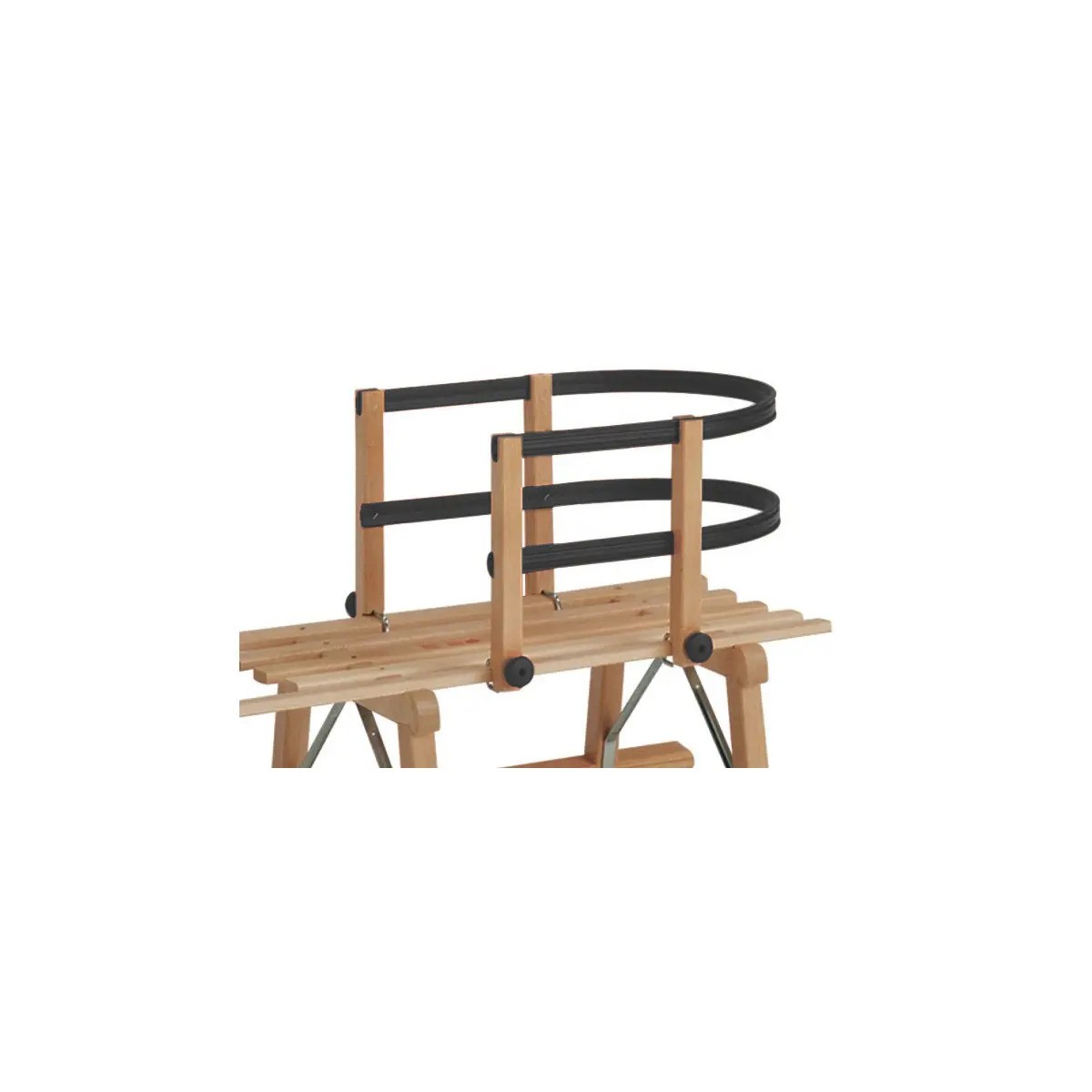 Gloco Sirch Wooden Snow Sled Davos 43'' with Backrest Black edition - Image 5