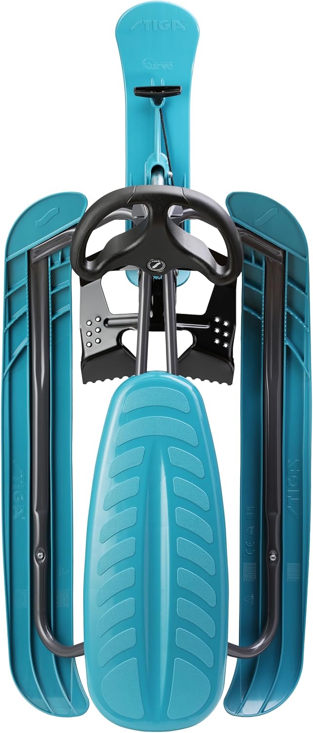Stiga Snowracer Curve Bio Steering Sled Graphite/Aqua - Image 3